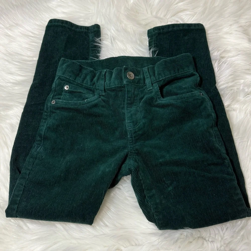 The Children's Place Dark Green Corduroy Kids Pants perfect for Christmas pictur
